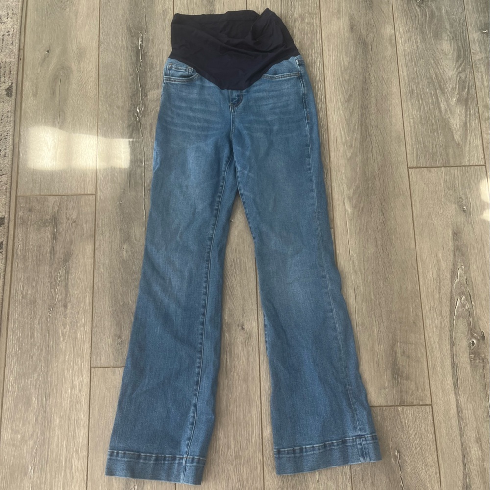 Pink blush maternity jeans